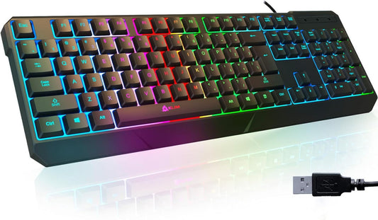 KLIM Chroma Wired - vezetékes gamer billentyűzet fekete