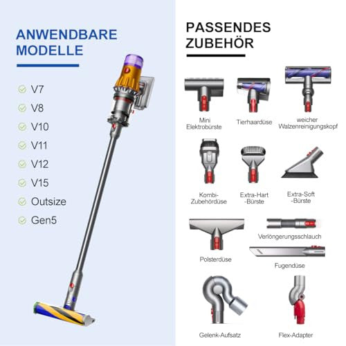 LANMU dokkoló állomás tartó Dyson V15 V11 V10 V8 V7 porszívóhoz kiegészítők szervező