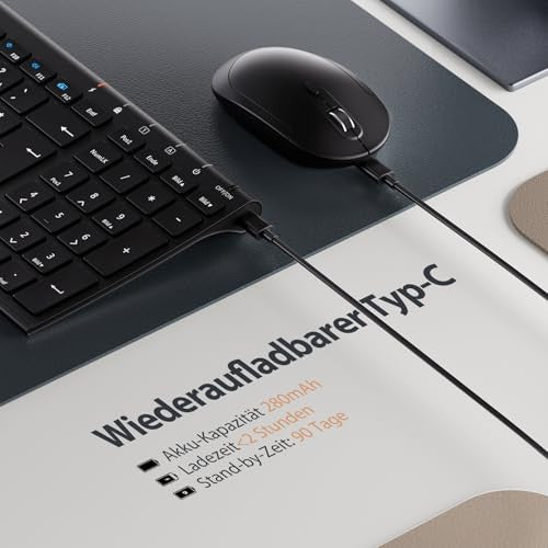iClever 2.4G alumínium vezeték nélküli billentyűzet egér szett fekete