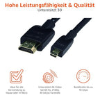 Amazon Basics Micro HDMI - HDMI kábel, 18Gbps, 4K@60Hz, 2160p, 48-bites szín
