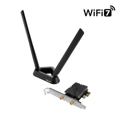 ASUS PCE-BE92BT Wi-Fi adapter, tri-band, Wi-Fi 7, Bluetooth 5.4, OFDMA, multi-link