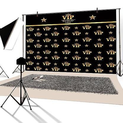 YongFoto 3x2m vinyl fotóháttér VIP háttér vörös szőnyeg esemény korona csillagok
