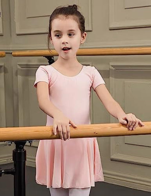 untlet lány balettruha táncruha pamut tüll balerina jelmez rövid ujjú