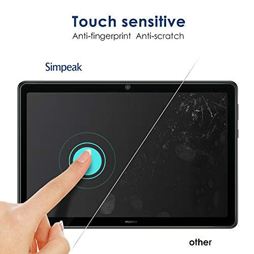 Simpeak 2 darabos kijelzővédő Huawei Mediapad T5 10-hez edzett üveg, átlátszó, 9H