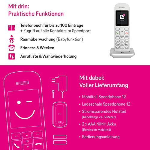 Telekom Speedphone 12 vezeték nélküli telefon fehér