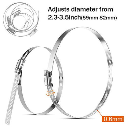 MIAHART 6 inch tömlőbilincs 304 rozsdamentes acél csőbilincs állítható 141mm-165mm 6