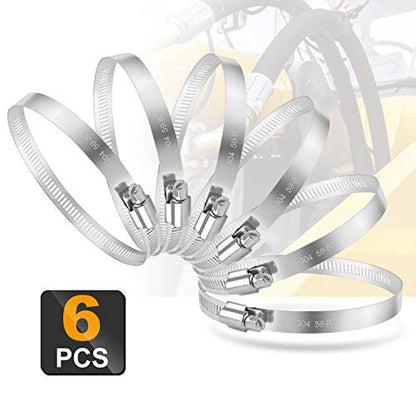 MIAHART 6 inch tömlőbilincs 304 rozsdamentes acél csőbilincs állítható 141mm-165mm 6