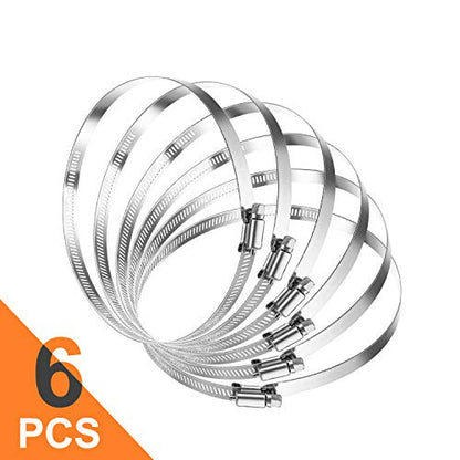MIAHART 6 inch tömlőbilincs 304 rozsdamentes acél csőbilincs állítható 141mm-165mm 6