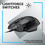 Logitech G G502 X vezetékes gamer egér LIGHTFORCE hibrid optikai-mechanikus