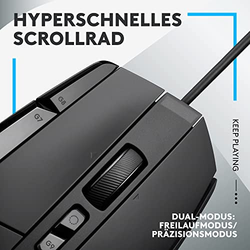 Logitech G G502 X vezetékes gamer egér LIGHTFORCE hibrid optikai-mechanikus