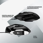 Logitech G G502 X vezetékes gamer egér LIGHTFORCE hibrid optikai-mechanikus