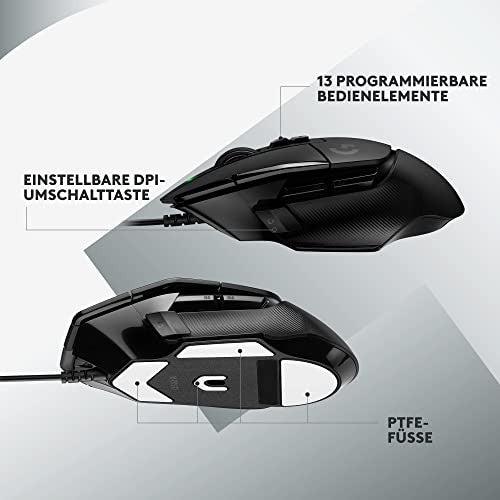 Logitech G G502 X vezetékes gamer egér LIGHTFORCE hibrid optikai-mechanikus
