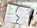 Pocket Calendar 2026 A7 golyóstollal és tartóval, bőrhatású arany