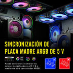 EZDIY-FAB Moonlight RGB házventilátor 120 mm ventilátor hub X és távirányító, alaplap