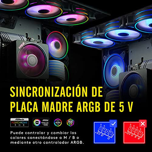 EZDIY-FAB Moonlight RGB házventilátor 120 mm ventilátor hub X és távirányító, alaplap