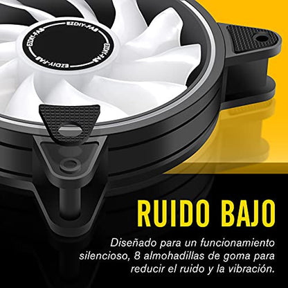 EZDIY-FAB Moonlight RGB házventilátor 120 mm ventilátor hub X és távirányító, alaplap