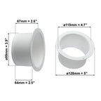100 mm / 4 hüvelykes egyenes csőcsatlakozó - fali karima - kerek PVC csövezés -