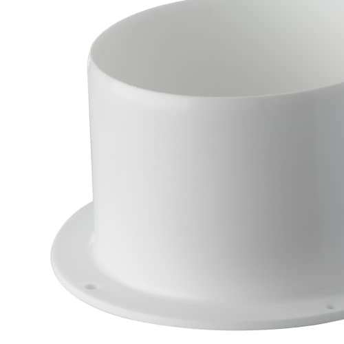 100 mm / 4 hüvelykes egyenes csőcsatlakozó - fali karima - kerek PVC csövezés -