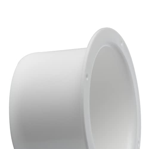 100 mm / 4 hüvelykes egyenes csőcsatlakozó - fali karima - kerek PVC csövezés -