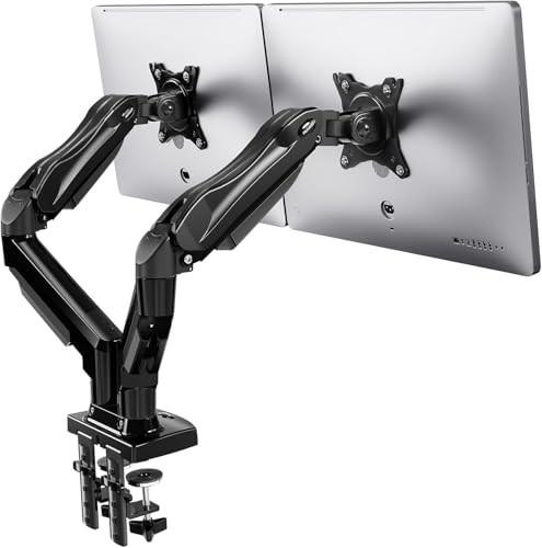 HUANUO kettős monitorállvány 13-32 hüvelykes képernyőkhöz VESA 75 és 100 mm