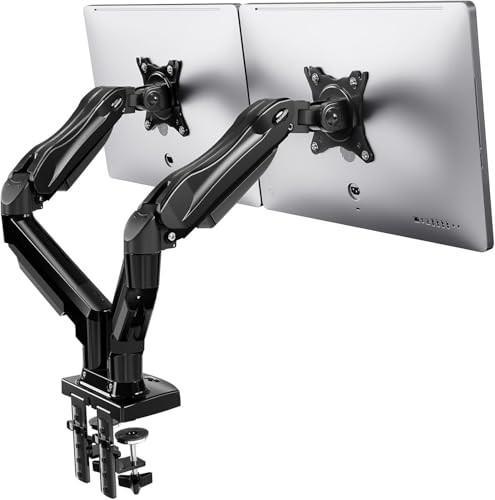 HUANUO kettős monitorállvány 13-32 hüvelykes képernyőkhöz VESA 75 és 100 mm