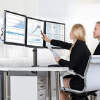 HUANUO 3-képernyős monitorállvány, 3x13-24" monitorhoz, 10 kg teherbírás, könnyen