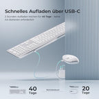 iClever GK08 vezeték nélküli billentyűzet és egér 2.4G ultraslim, újratölthető