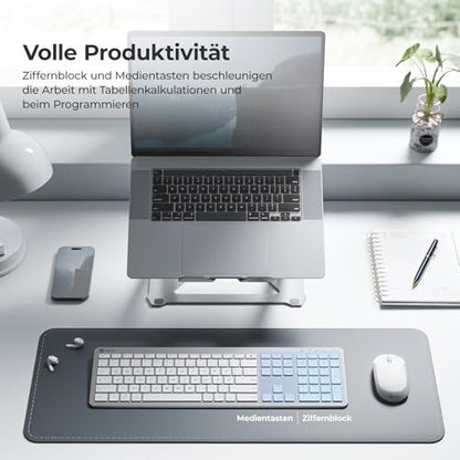 iClever GK08 vezeték nélküli billentyűzet és egér 2.4G ultraslim, újratölthető