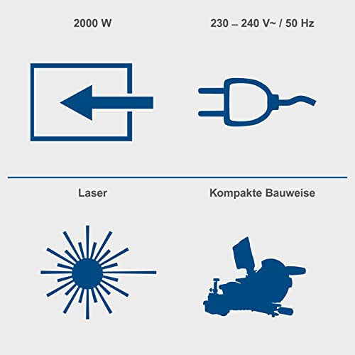 Scheppach HM254 gérvágó fűrész lágyindítással és lézerrel 2000 W, 255 mm fűrészlap