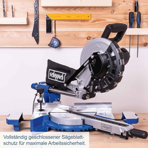 Scheppach HM254 gérvágó fűrész lágyindítással és lézerrel 2000 W, 255 mm fűrészlap