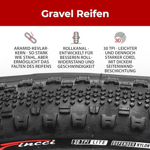 Fincci 700 x 38c 40-622 hajtogatható kavics gumik 1mm defektvédelemmel elektromos