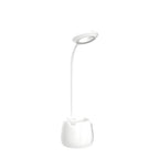 LED asztali lámpa éjszakai fénnyel, USB újratölthető olvasólámpa, 4 szemkímélő mód