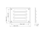 EUROPLAST 200x200mm szellőzőrács rovarvédelemmel, fém, rózsaszín