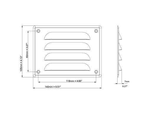 EUROPLAST 200x200mm szellőzőrács rovarvédelemmel, fém, rózsaszín