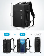 HOMIEE utazó hátizsák 30L-40L, vízálló, 15.6" laptop