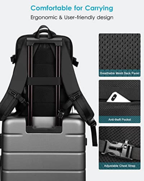 HOMIEE utazó hátizsák 30L-40L, vízálló, 15.6" laptop