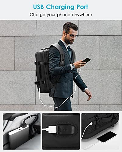 HOMIEE utazó hátizsák 30L-40L, vízálló, 15.6" laptop