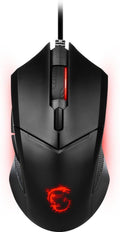 MSI Clutch GM08 vezetékes optikai gamer egér 4200 DPI, piros LED