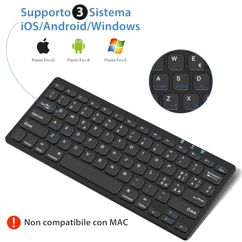 BCASE Samsung/iPad Bluetooth billentyűzet olasz kiosztás