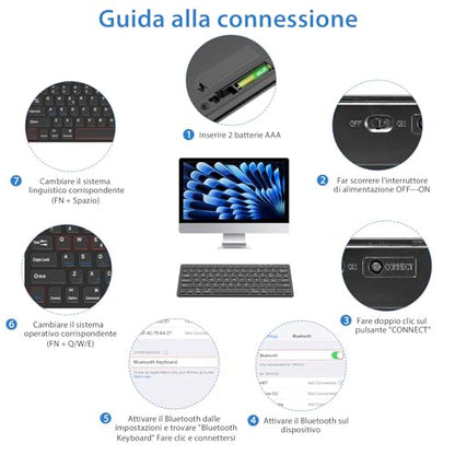 BCASE Samsung/iPad Bluetooth billentyűzet olasz kiosztás