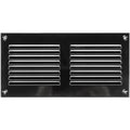 Vent Systems 20x10cm légbeömlő fedél - fekete - fém légbeömlő rács beépített
