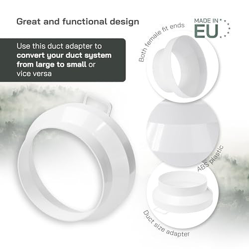 Vent Systems 125mm-150mm csatorna szűkítő adapter csatlakozó idom cső emelő szűkítő