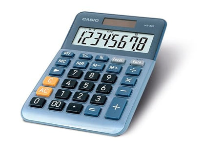 Casio MS-80E asztali számológép 8 számjegy, valuta átváltás, alumínium előlap, gyors