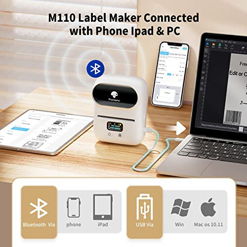 Phomemo M110 címkenyomtató Bluetooth, Android/iOS kompatibilis