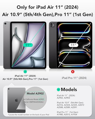 ESR mágneses iPad tok Air 11 hüvelyk 2024 M2, Air 6. generáció/Air 5. generáció