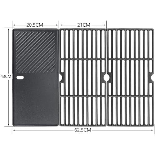 Enders Boston 3, Monroe Pro 3 öntöttvas grillrács 43 x 62,5 cm