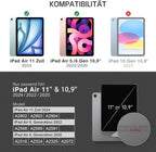 KingBlanc tok iPad Air 11" 2024 M2 tolltartó, vegán bőr (kék)