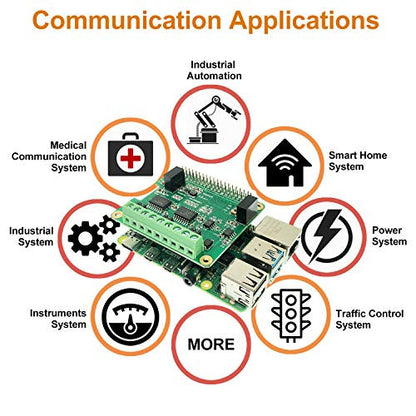 Raspberry Pi RS485 Can Hat SPI, 1 x Can Bus MCP2515, 2 x RS485 Bus SC16IS1752, jel-
