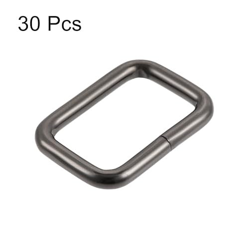sourcing map 30 darabos fém négyzet gyűrű csat 25x16mm belső méret táskákhoz övekhez
