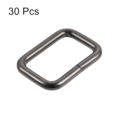 sourcing map 30 darabos fém négyzet gyűrű csat 25x16mm belső méret táskákhoz övekhez